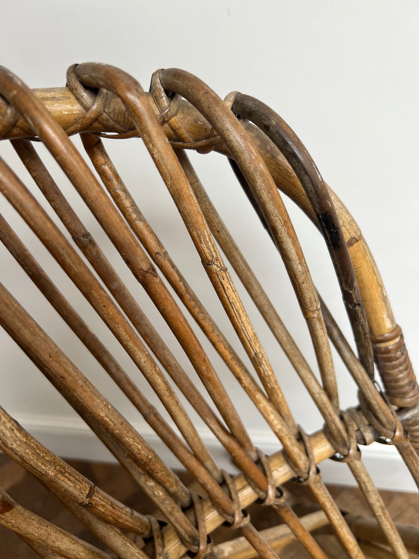 Vintage Bamboo Rocking Chair