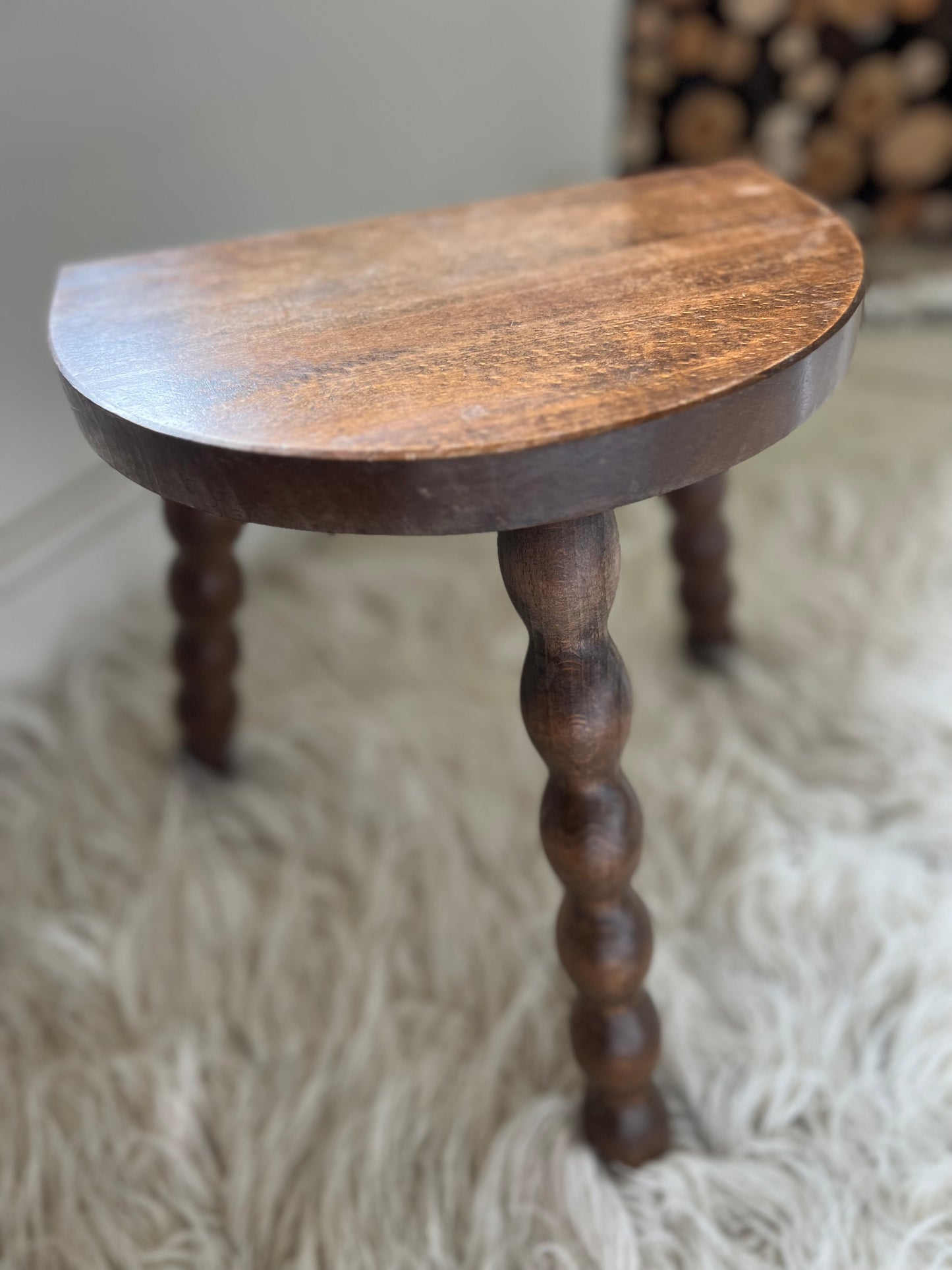 Vintage French Bobbin Stool