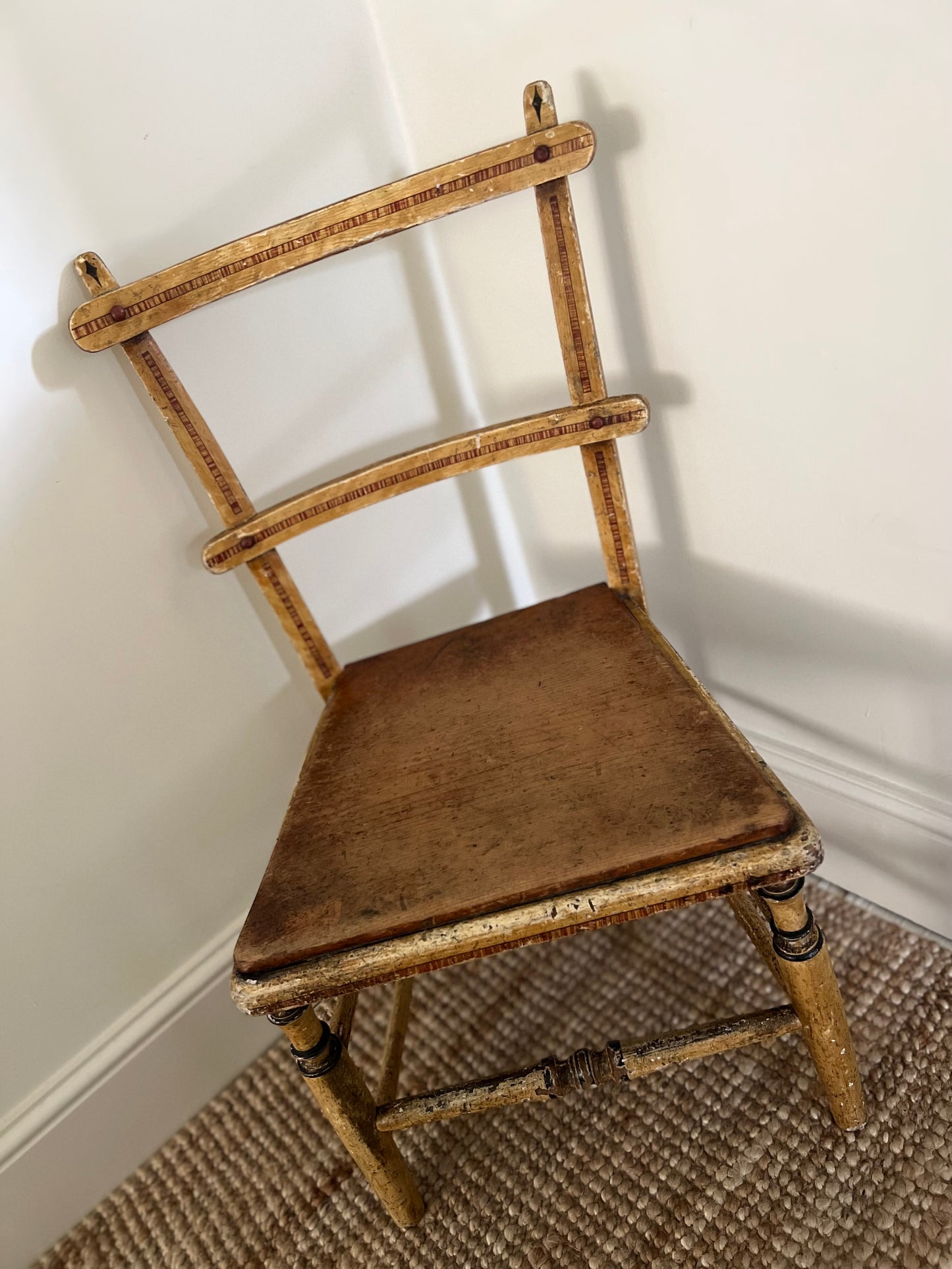 19th Century Painted Oak Chair