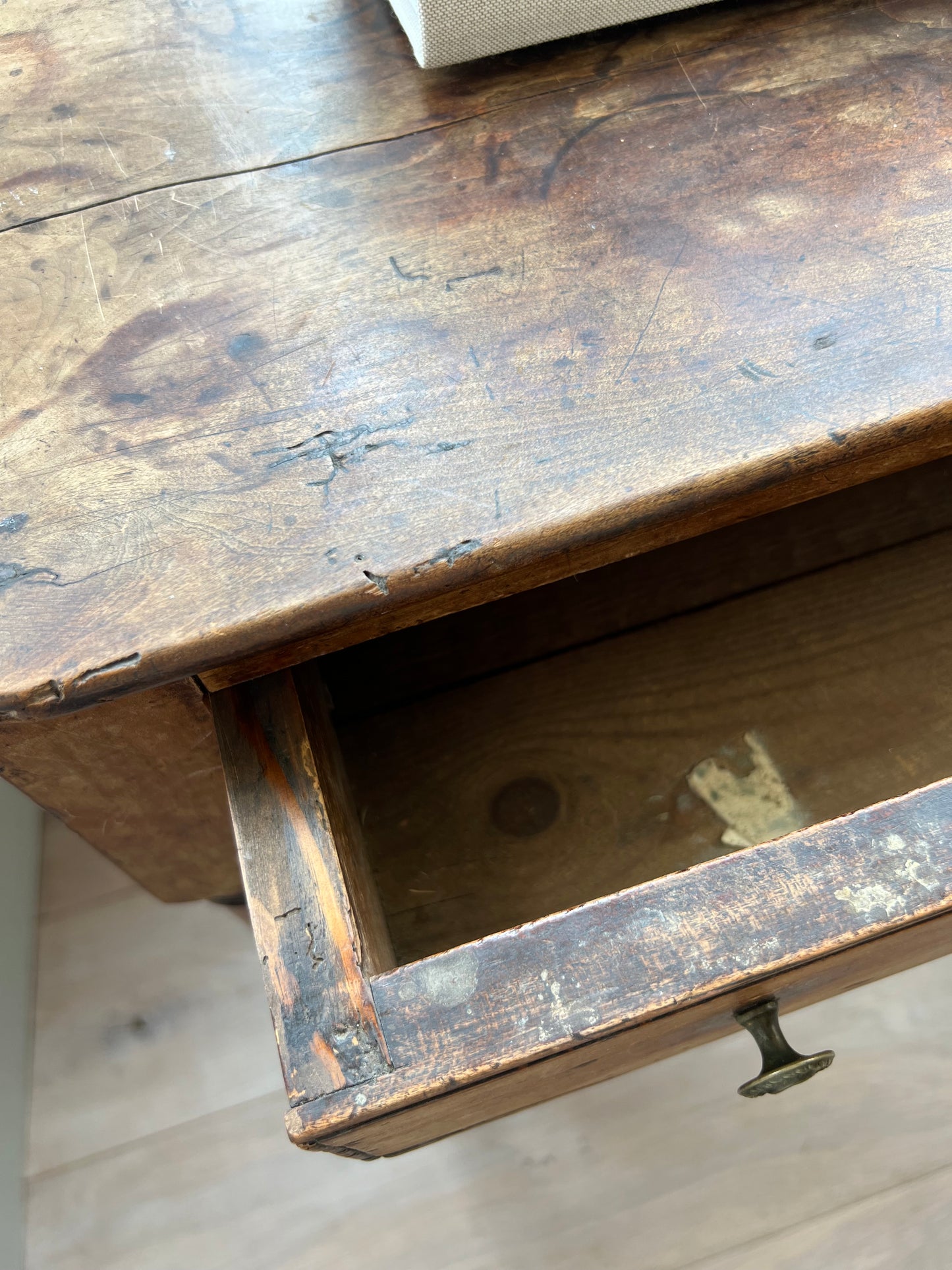 18th Century Faux Bamboo Fruitwood Side Table