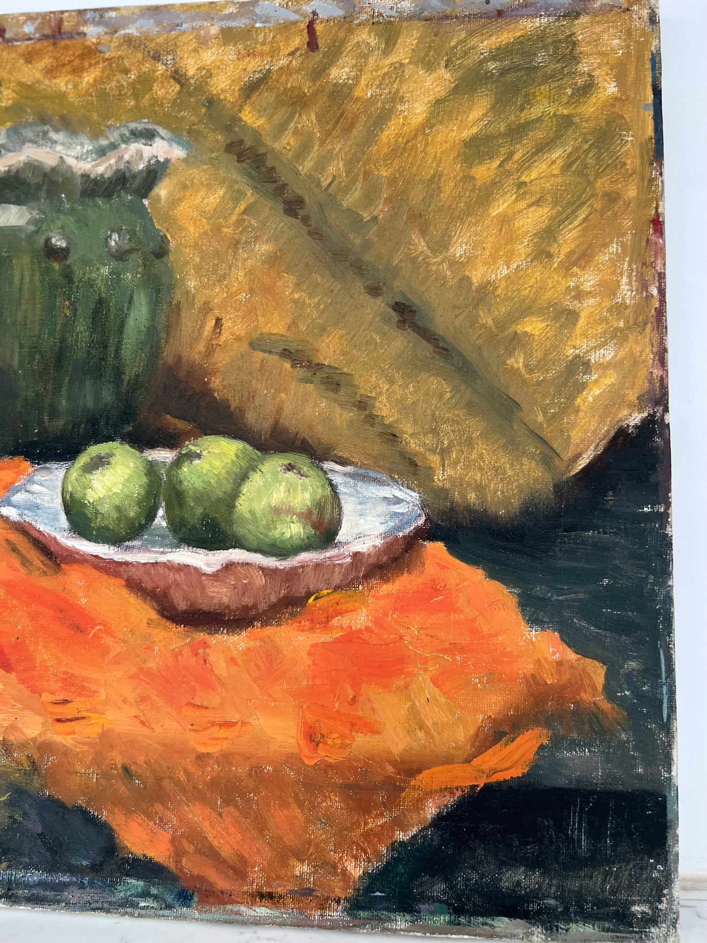 Vintage Mid Century Still Life Oil On Canvas