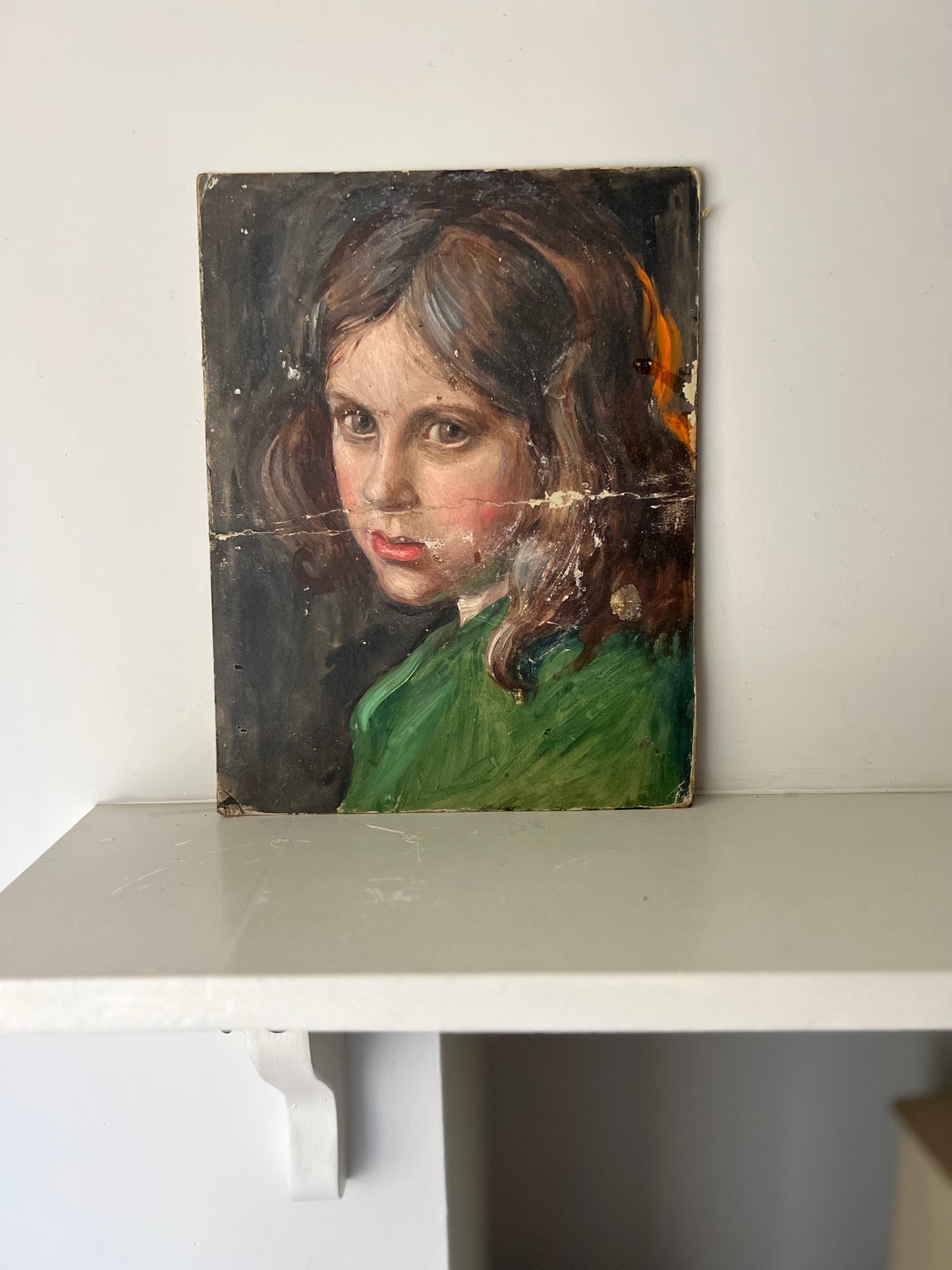 Vintage Portrait of Young Girl On Board