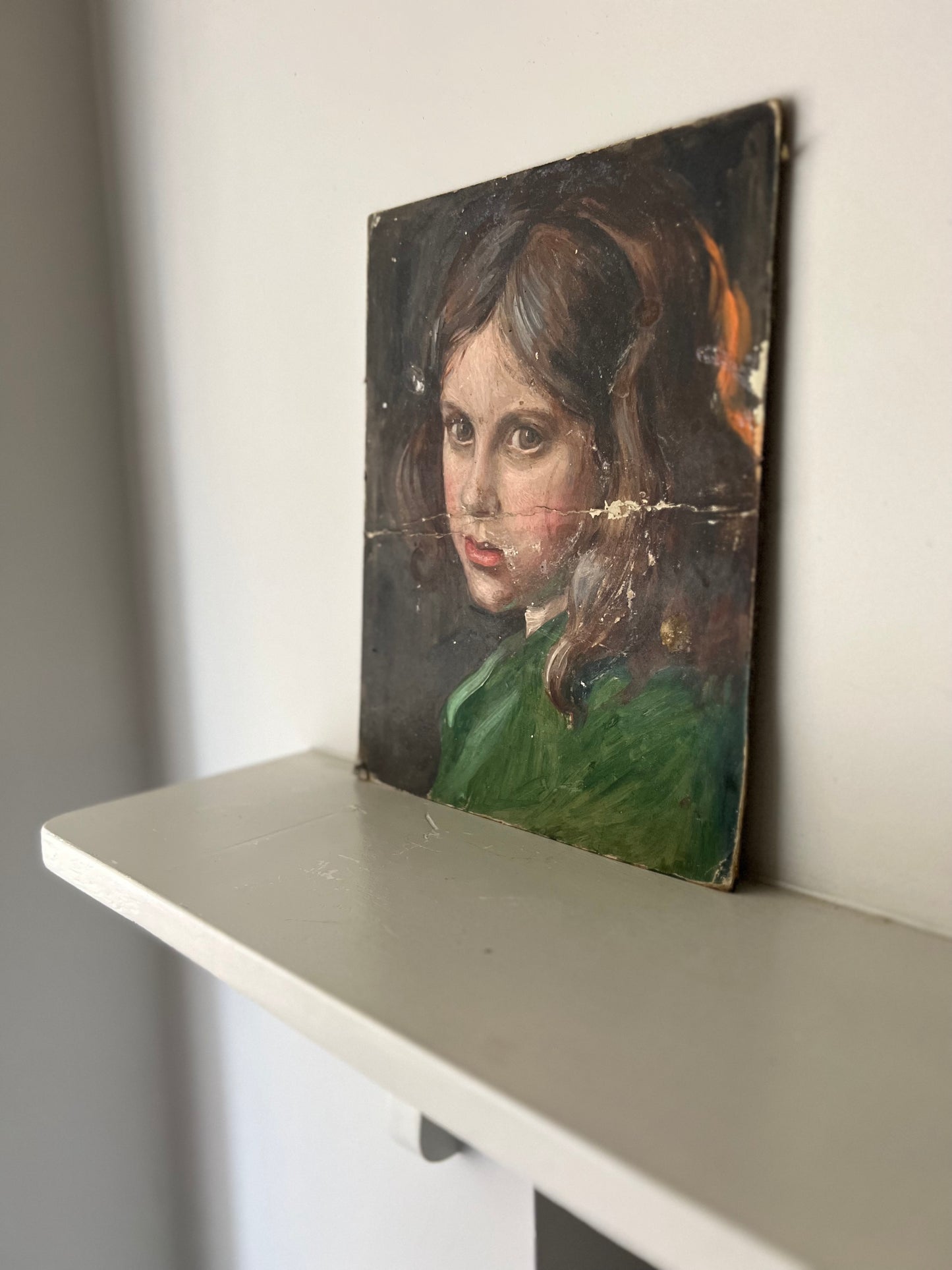 Vintage Portrait of Young Girl On Board